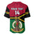 Personalised Vanuatu Football Baseball Jersey Vanuatuan Coat Of Arm Polynesian Flag Style - Wonder Print Shop