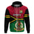 Personalised Vanuatu Football Hoodie Vanuatuan Coat Of Arm Polynesian Flag Style - Wonder Print Shop