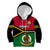 Personalised Vanuatu Football Kid Hoodie Vanuatuan Coat Of Arm Polynesian Flag Style - Wonder Print Shop