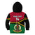 Personalised Vanuatu Football Kid Hoodie Vanuatuan Coat Of Arm Polynesian Flag Style - Wonder Print Shop