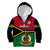 Personalised Vanuatu Football Kid Hoodie Vanuatuan Coat Of Arm Polynesian Flag Style - Wonder Print Shop