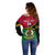 Personalised Vanuatu Football Off Shoulder Sweater Vanuatuan Coat Of Arm Polynesian Flag Style - Wonder Print Shop