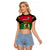 Personalised Vanuatu Football Raglan Cropped T Shirt Vanuatuan Coat Of Arm Polynesian Flag Style - Wonder Print Shop