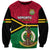 Personalised Vanuatu Football Sweatshirt Vanuatuan Coat Of Arm Polynesian Flag Style - Wonder Print Shop