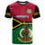 Personalised Vanuatu Football T Shirt Vanuatuan Coat Of Arm Polynesian Flag Style - Wonder Print Shop