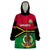 Personalised Vanuatu Football Wearable Blanket Hoodie Vanuatuan Coat Of Arm Polynesian Flag Style - Wonder Print Shop