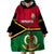 Personalised Vanuatu Football Wearable Blanket Hoodie Vanuatuan Coat Of Arm Polynesian Flag Style - Wonder Print Shop