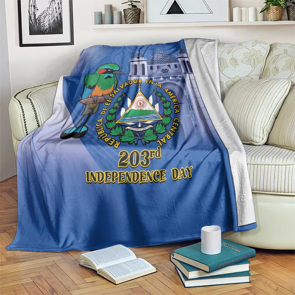 El Salvador Independence Day Blanket 203rd Anniversary Torogoz Bird