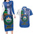 El Salvador Independence Day Couples Matching Long Sleeve Bodycon Dress and Hawaiian Shirt 203rd Anniversary Torogoz Bird - Wonder Print Shop