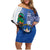 El Salvador Independence Day Family Matching Off Shoulder Short Dress and Hawaiian Shirt 203rd Anniversary Torogoz Bird - Wonder Print Shop