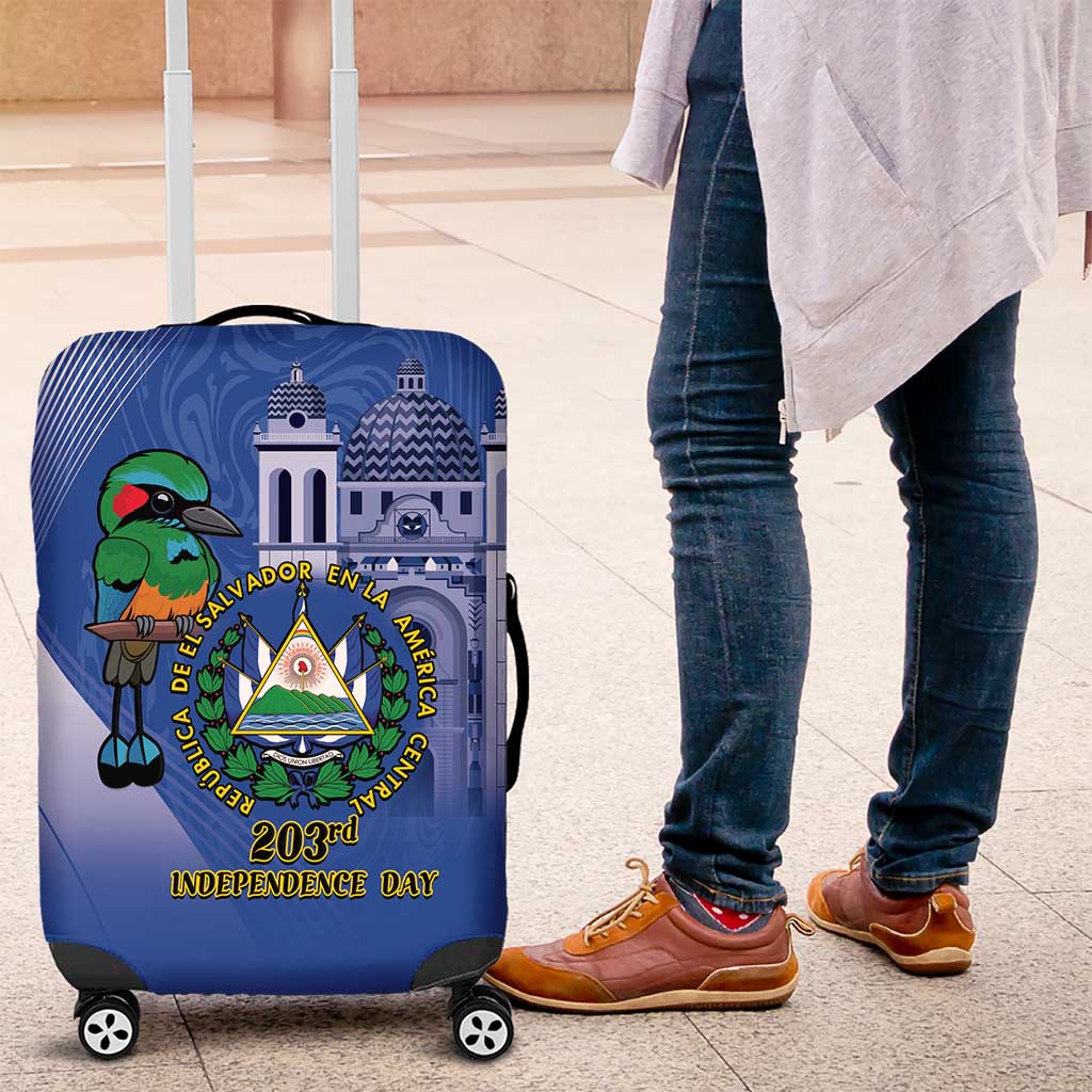 El Salvador Independence Day Luggage Cover 203rd Anniversary Torogoz Bird - Wonder Print Shop