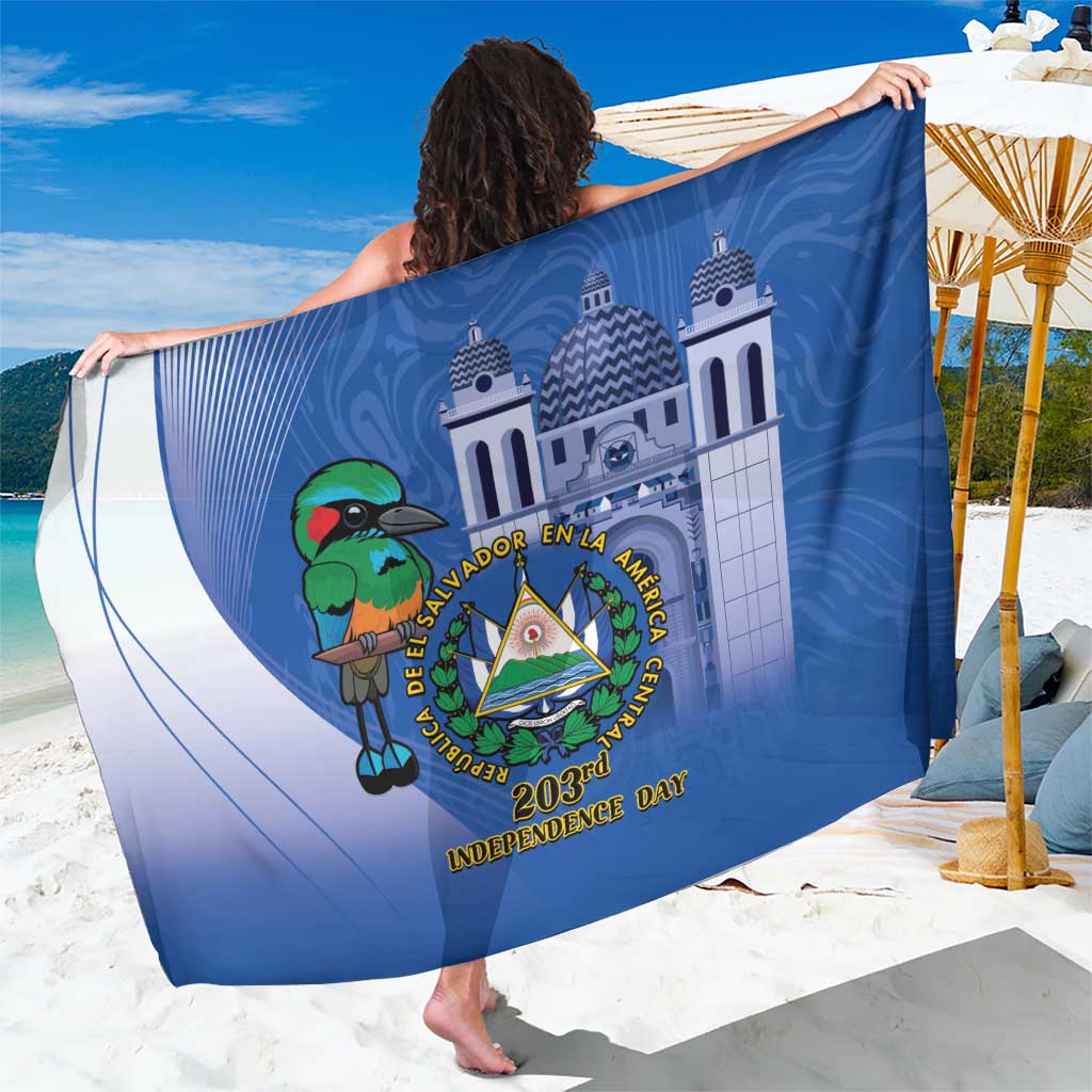 El Salvador Independence Day Sarong 203rd Anniversary Torogoz Bird - Wonder Print Shop