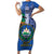 El Salvador Independence Day Short Sleeve Bodycon Dress 203rd Anniversary Torogoz Bird - Wonder Print Shop