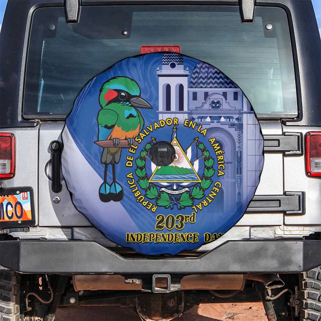 El Salvador Independence Day Spare Tire Cover 203rd Anniversary Torogoz Bird - Wonder Print Shop