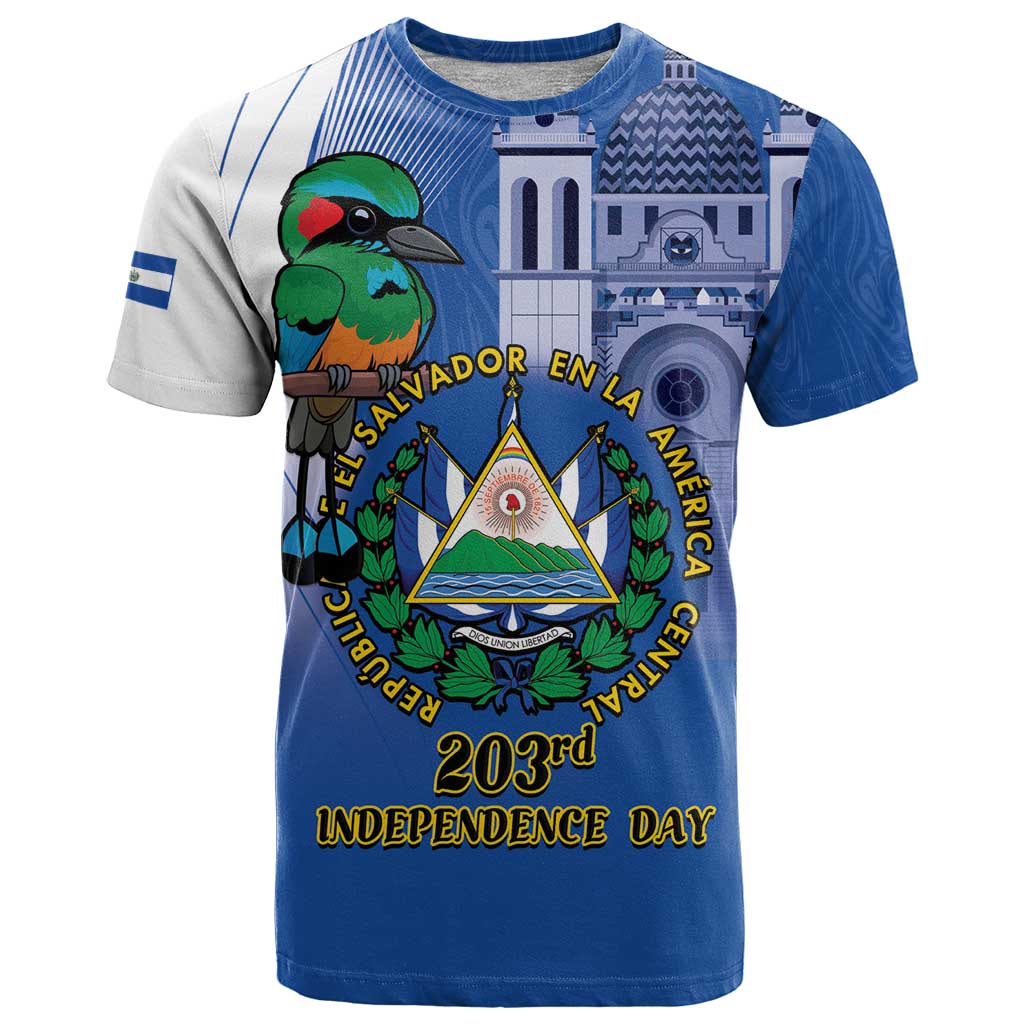 El Salvador Independence Day T Shirt 203rd Anniversary Torogoz Bird - Wonder Print Shop