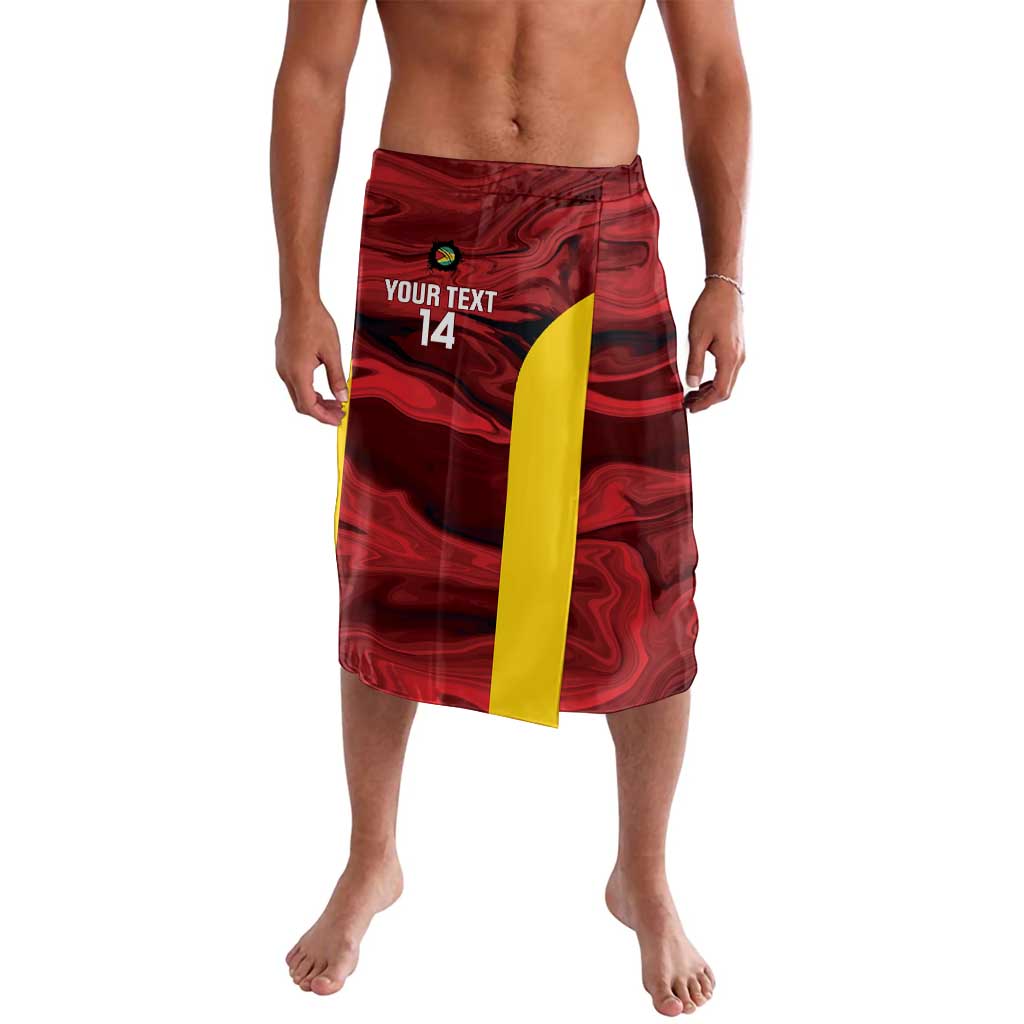 Custom Guyana Cricket Lavalava Go Amazon Warriors Marble Pattern - Wonder Print Shop