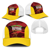Guyana Cricket Mesh Trucker Cap Go Amazon Warriors Marble Pattern - Wonder Print Shop