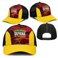 Guyana Cricket Mesh Trucker Cap Go Amazon Warriors Marble Pattern - Wonder Print Shop
