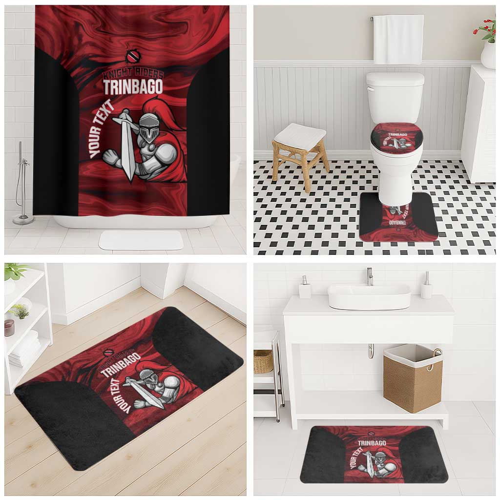 Custom Trinbago Cricket Bathroom Set Go Knight Riders Marble Pattern - Wonder Print Shop