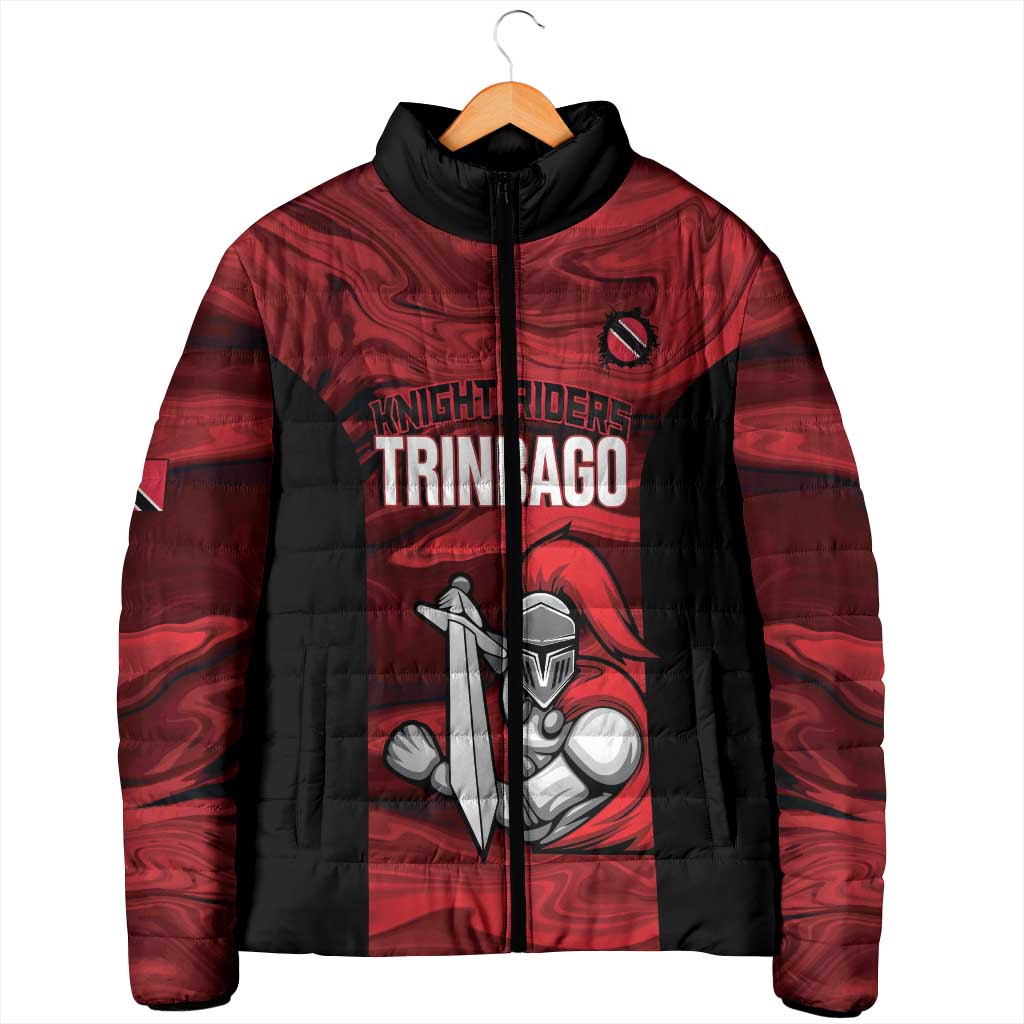 Custom Trinbago Cricket Padded Jacket Go Knight Riders Marble Pattern - Wonder Print Shop