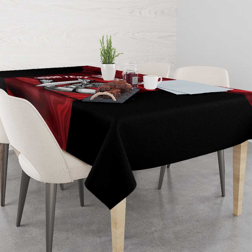 Custom Trinbago Cricket Tablecloth Go Knight Riders Marble Pattern - Wonder Print Shop