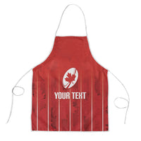 Custom Canada Rugby 2026 Apron Maple Leaf Striped Line Style