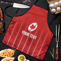 Custom Canada Rugby 2026 Apron Maple Leaf Striped Line Style
