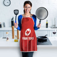 Custom Canada Rugby 2026 Apron Maple Leaf Striped Line Style