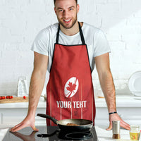Custom Canada Rugby 2026 Apron Maple Leaf Striped Line Style