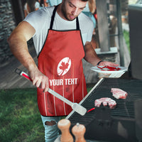 Custom Canada Rugby 2026 Apron Maple Leaf Striped Line Style