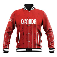 Custom Canada Rugby 2026 Baseball Jacket Maple Leaf Striped Line Style