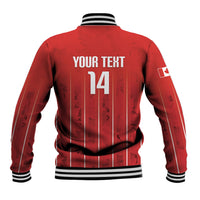 Custom Canada Rugby 2026 Baseball Jacket Maple Leaf Striped Line Style