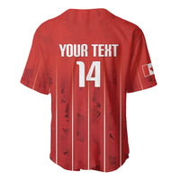 Custom Canada Rugby 2026 Baseball Jersey Maple Leaf Striped Line Style