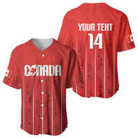 Custom Canada Rugby 2026 Baseball Jersey Maple Leaf Striped Line Style