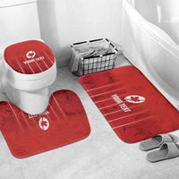 Custom Canada Rugby 2026 Bathroom Set Maple Leaf Striped Line Style