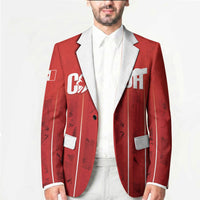 Custom Canada Rugby 2026 Blazer Maple Leaf Striped Line Style