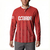 Custom Canada Rugby 2026 Button Sweatshirt Maple Leaf Striped Line Style