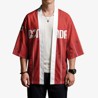 Custom Canada Rugby 2026 Kimono Maple Leaf Striped Line Style