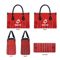 Custom Canada Rugby 2026 Leather Bag Maple Leaf Striped Line Style