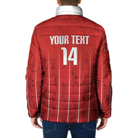 Custom Canada Rugby 2026 Padded Jacket Maple Leaf Striped Line Style