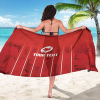 Custom Canada Rugby 2026 Sarong Maple Leaf Striped Line Style