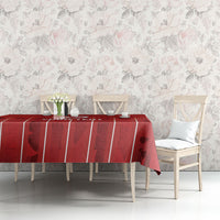 Custom Canada Rugby 2026 Tablecloth Maple Leaf Striped Line Style