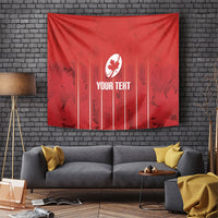 Custom Canada Rugby 2026 Tapestry Maple Leaf Striped Line Style