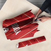 Custom Canada Rugby 2026 Umbrella Maple Leaf Striped Line Style