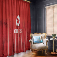 Custom Canada Rugby 2026 Window Curtain Maple Leaf Striped Line Style