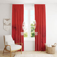 Custom Canada Rugby 2026 Window Curtain Maple Leaf Striped Line Style