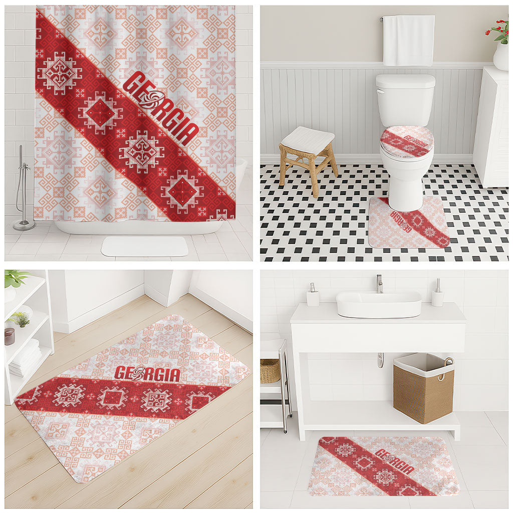 Georgia Rugby 2026 Bathroom Set Georgian Folk Pattern