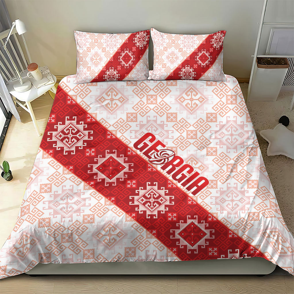 Georgia Rugby 2026 Bedding Set Georgian Folk Pattern