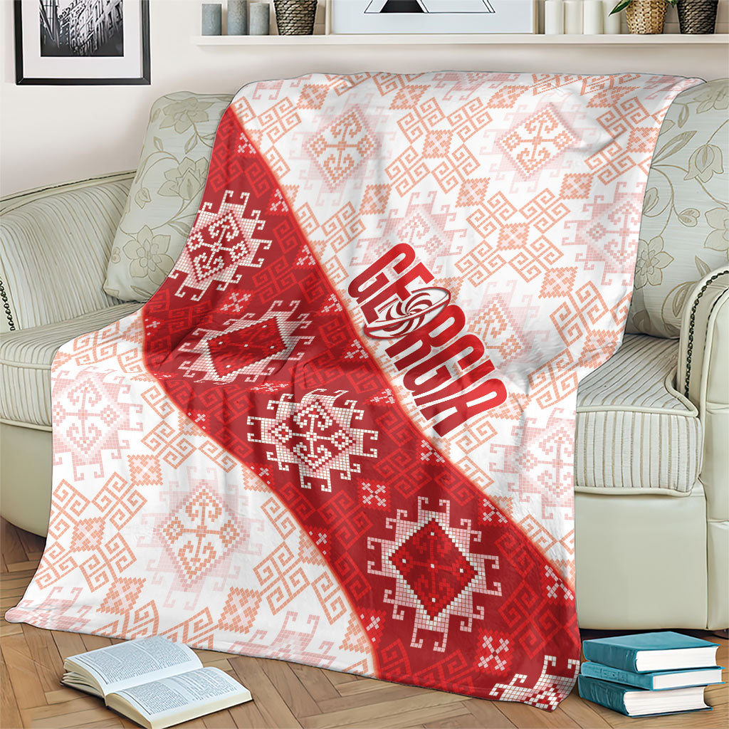 Georgia Rugby 2026 Blanket Georgian Folk Pattern