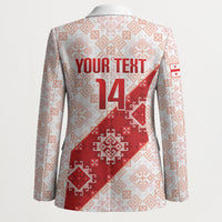Custom Georgia Rugby 2026 Blazer Georgian Folk Pattern